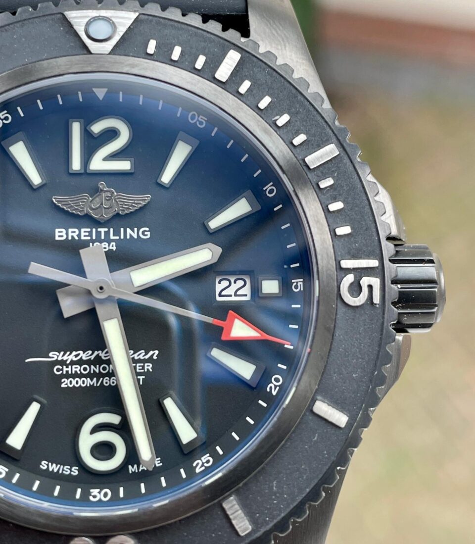 TF Factory 1:1 Breitling Superocean Automatic 44mm Best Edition Black Dial Black Bezel A2824