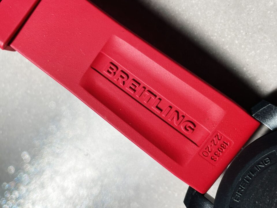 OGF Factory 1:1 Breitling Endurance pro 44mm Black dial Red Rubber Strap quartz movement