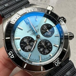 BLSF Factory 1:1 Breitling Chronomat B01 44mm SS Best Edition Ice Blue Dial A7750 to Cal.01