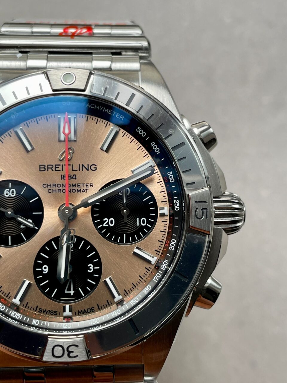 GF Factory 1:1 Breitling Chronomat SS  Copper dial Two Tone Bracelet Watches A7750