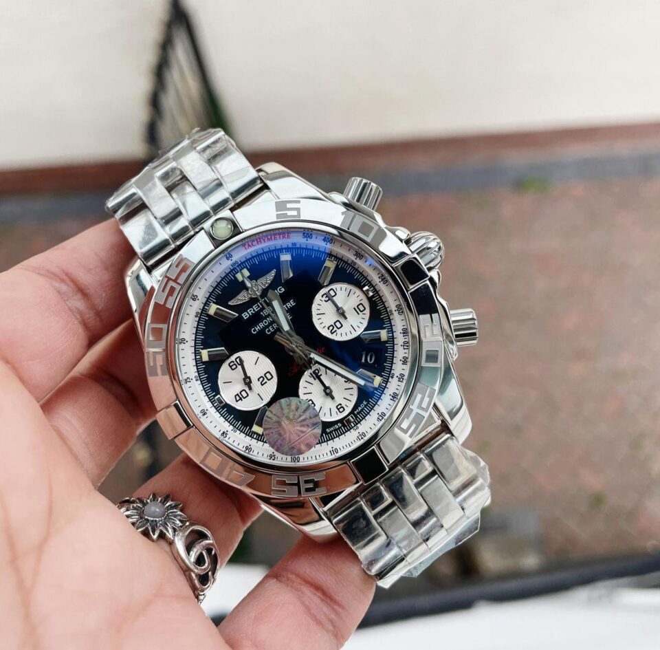 OZF Factory 1:1 Breitling Chronomat B01 44 SS Best Edition Black Dial A7750