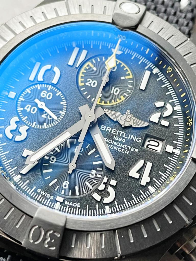 GF Factory 1:1 Breitling Avenger Bandit DLC Best Edition Black Dial A7750