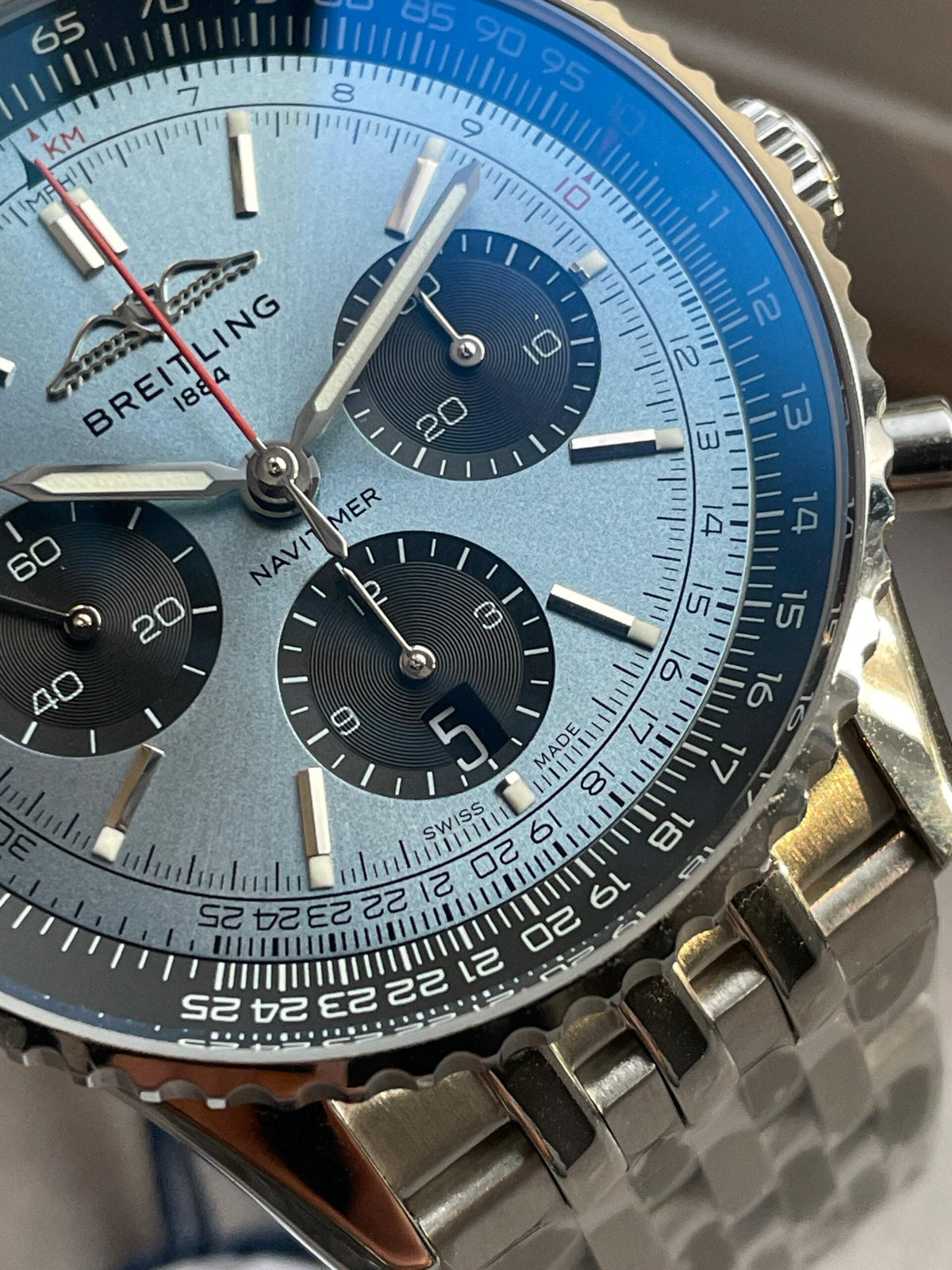 BLS Factory 1:1 Breitling Navitimer 01 Best Edition SS Blue Dial A7750