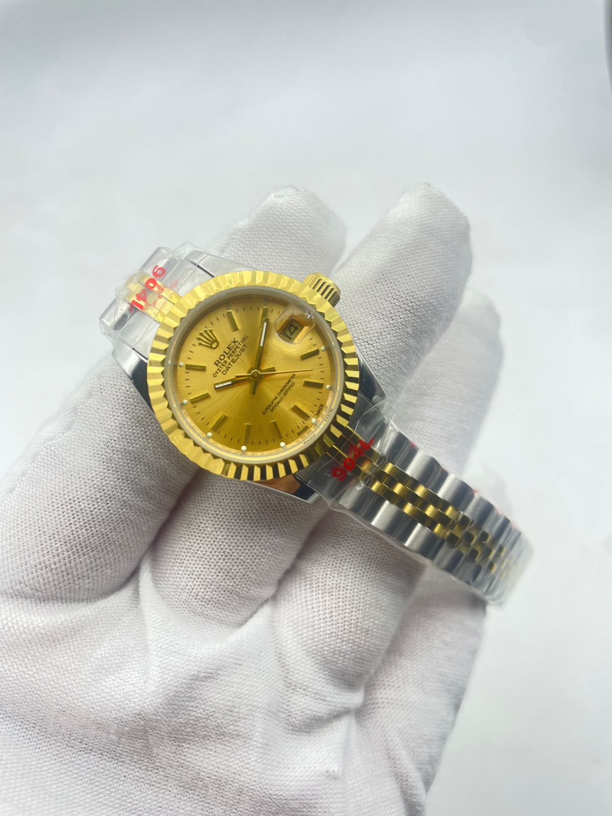 Rolex Lady-Datejust Steel and Yellow Gold Champagne Index Dial  Ref.69173