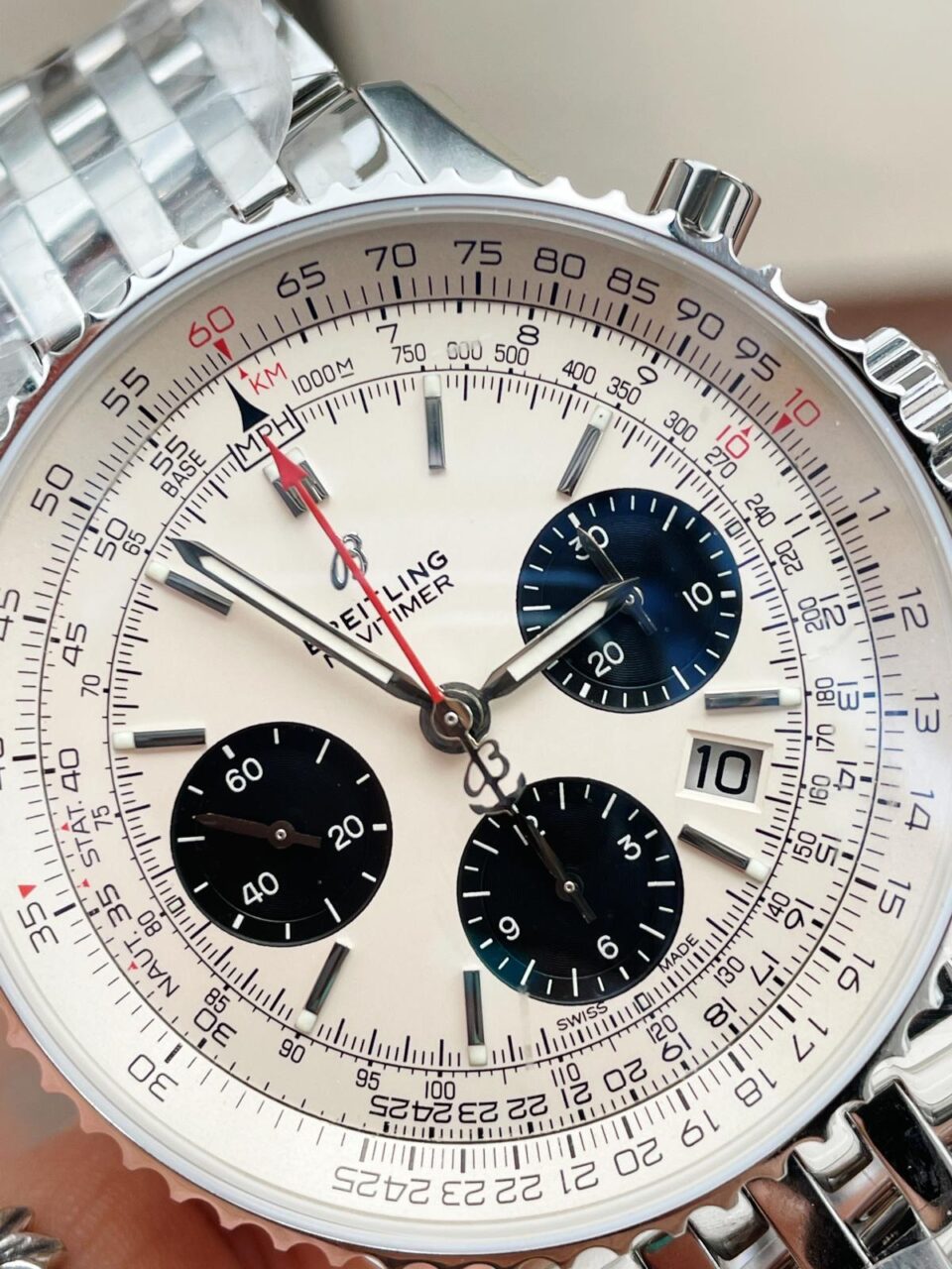 GF Factory 1:1 Breitling Navitimer 01 SS Best Edition White Dial A7750