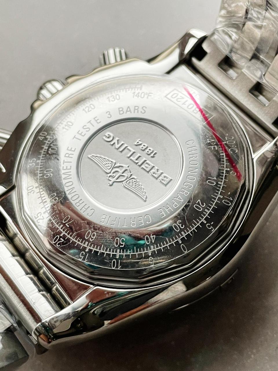 OZF Factory 1:1 Breitling Chronomat B01 44 SS Best Edition Black Dial A7750