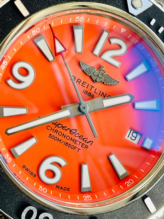 BLSF Factory 1:1 Breitling Superocean Automatic 44mm Best Edition orange Dial Black Bezel A2824
