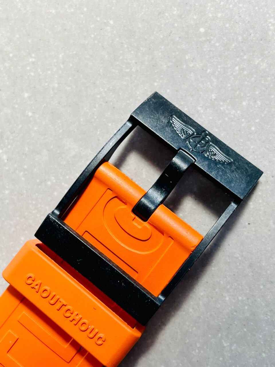 OGF Factory 1:1 Breitling Endurance pro 44mm Black dial orange Rubber Strap quartz movement