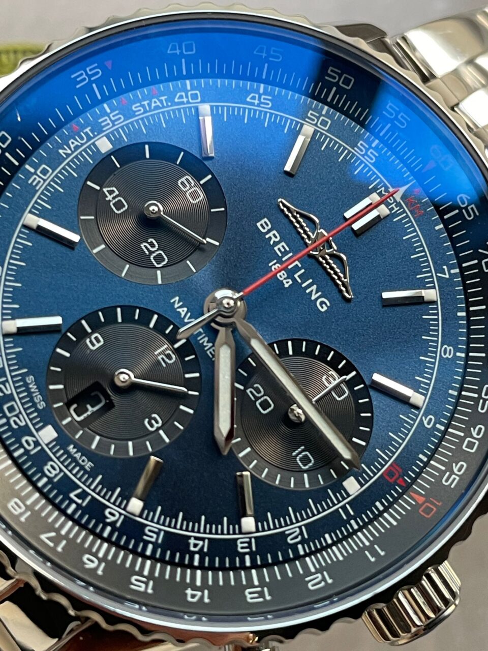 BLS Factory 1:1 Breitling Navitimer 01 Best Edition SS Edition Blue Dial A7750