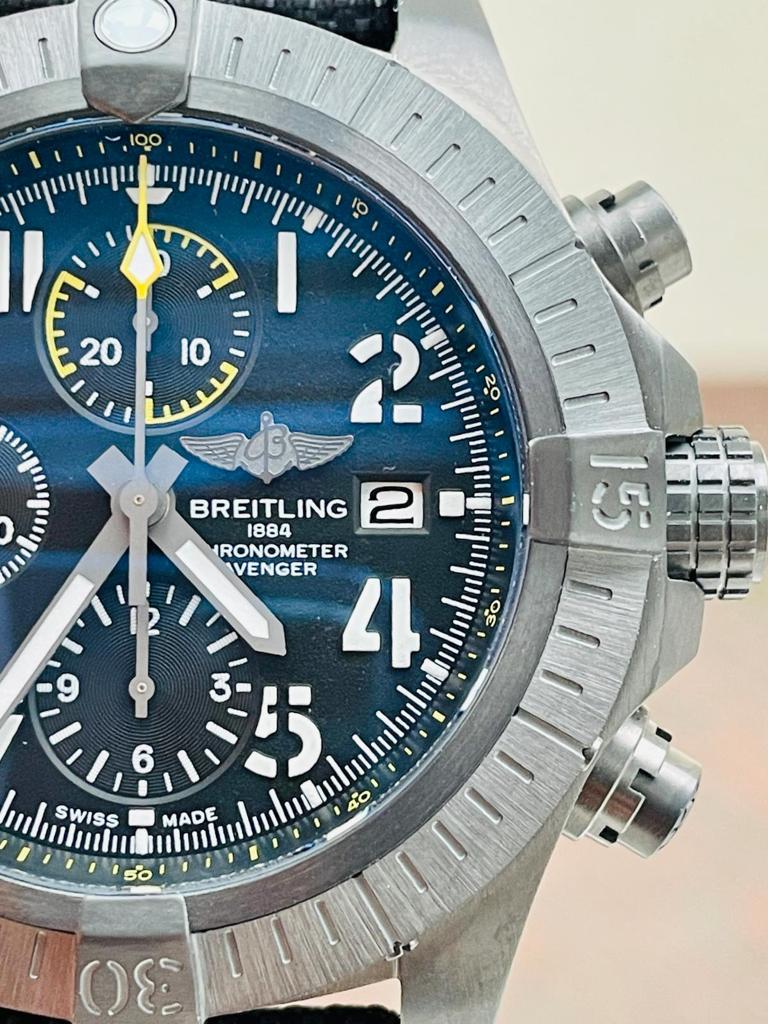 GF Factory 1:1 Breitling Avenger Bandit DLC Best Edition Black Dial A7750
