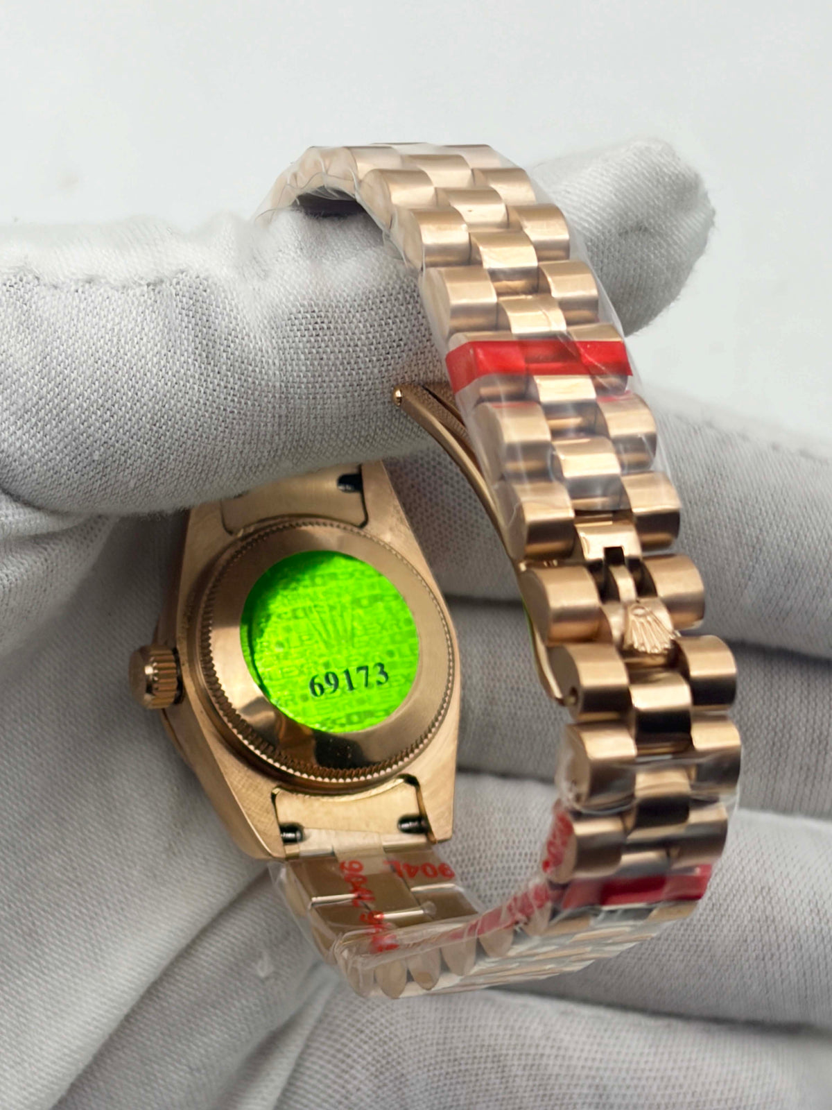 Rolex Lady-Datejust 26 Everose Gold Pearl Diamond Dial Ref.179175