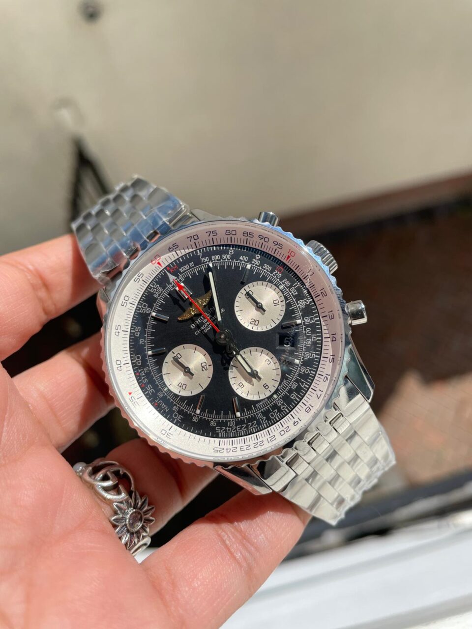 GF Factory 1:1 Breitling Navitimer Best Edition SS Black Dial A7750