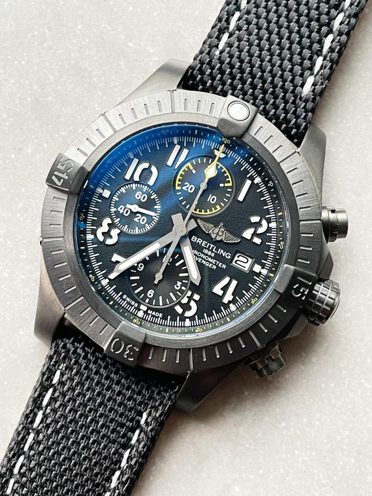 GF Factory 1:1 Breitling Avenger Bandit DLC Best Edition Black Dial A7750