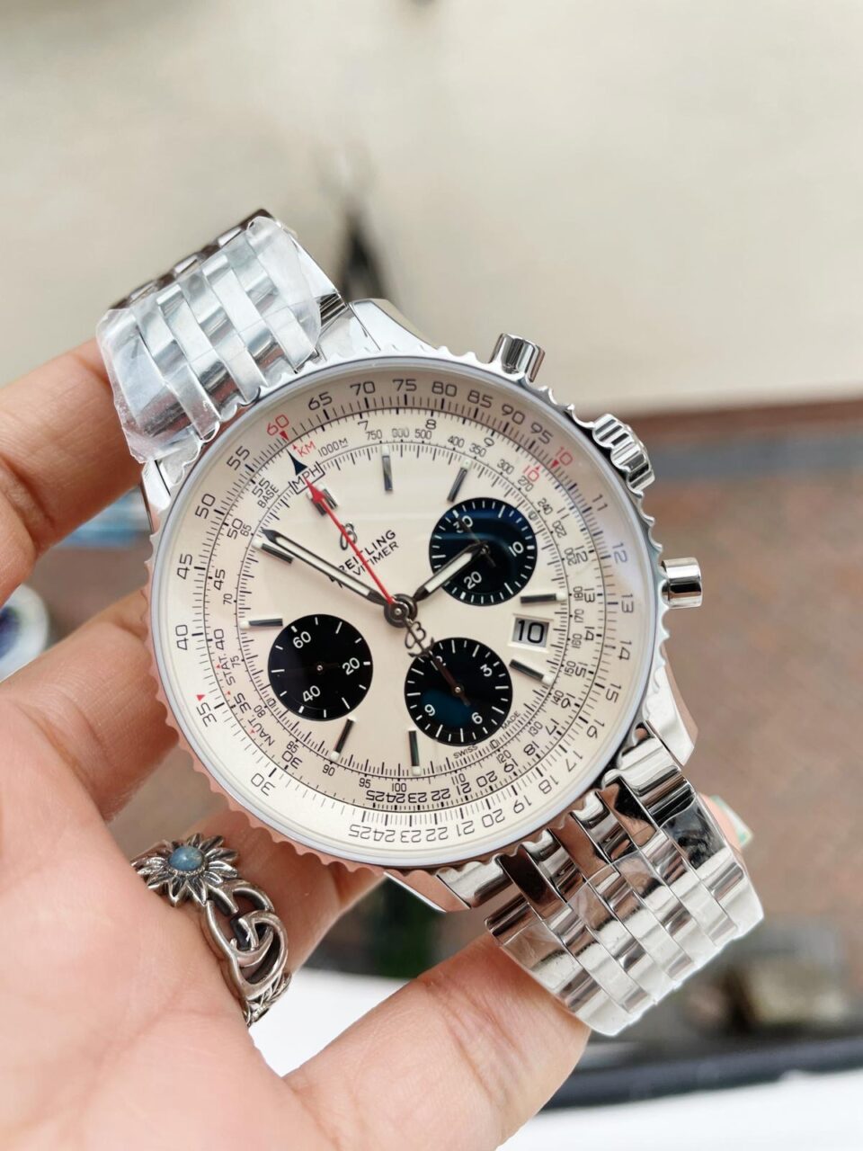 GF Factory 1:1 Breitling Navitimer 01 SS Best Edition White Dial A7750