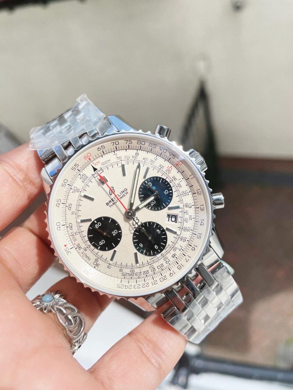 GF Factory 1:1 Breitling Navitimer 01 SS Best Edition White Dial A7750