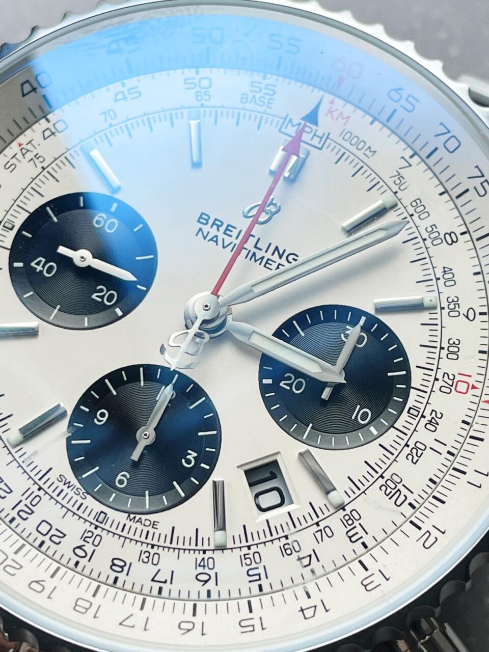 GF Factory 1:1 Breitling Navitimer 01 SS Best Edition White Dial A7750