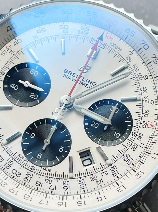 GF Factory 1:1 Breitling Navitimer 01 SS Best Edition White Dial A7750