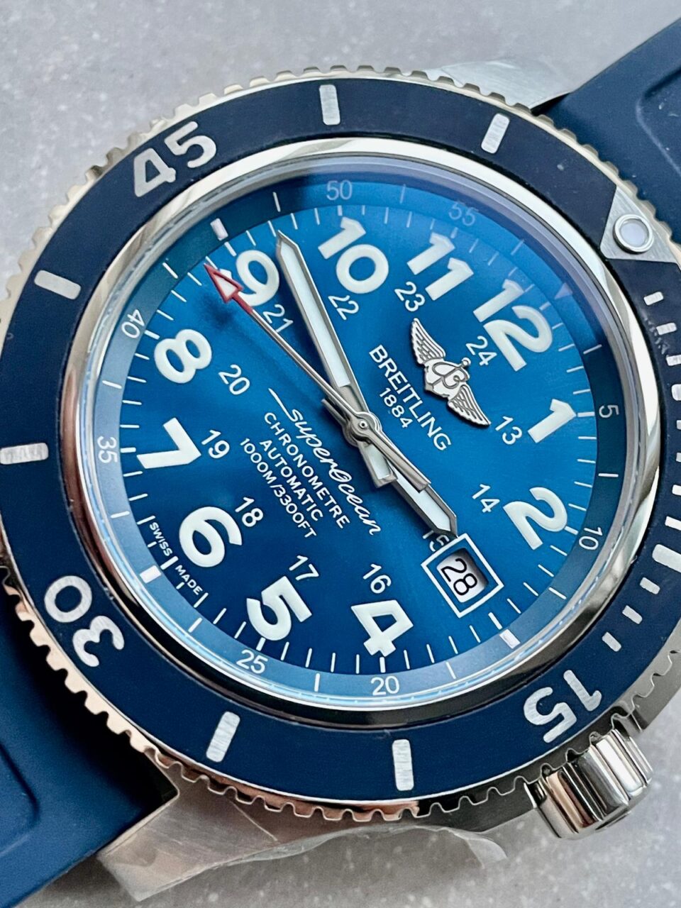 GF Factory 1:1 Breitling Superocean 44mm Special Best Edition Blue Dial A2824