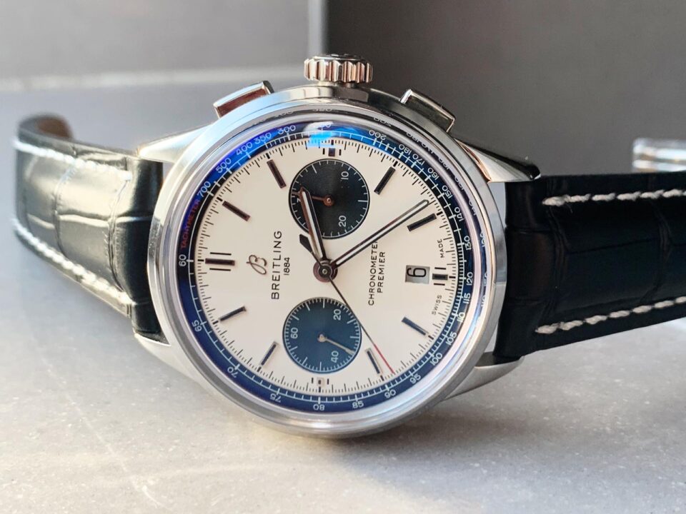 GF Factory 1:1 Breitling Premier B01 Chrono SS 42mm Best Edition White/Black Dial A7750