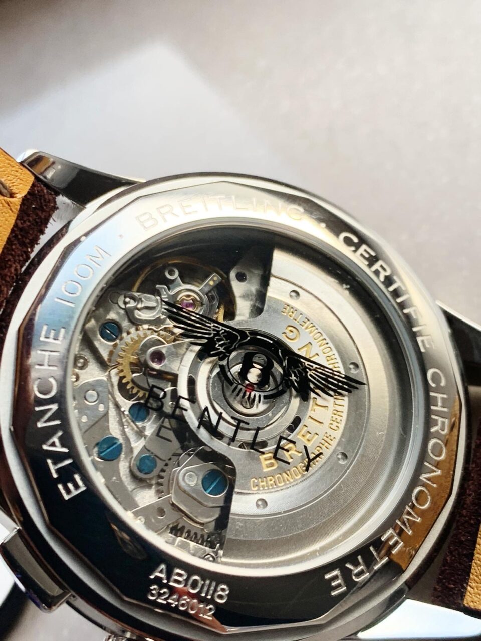 GF Factory 1:1 Breitling Premier B01 Chrono SS 42mm Best Edition Brown textured Dial A7750
