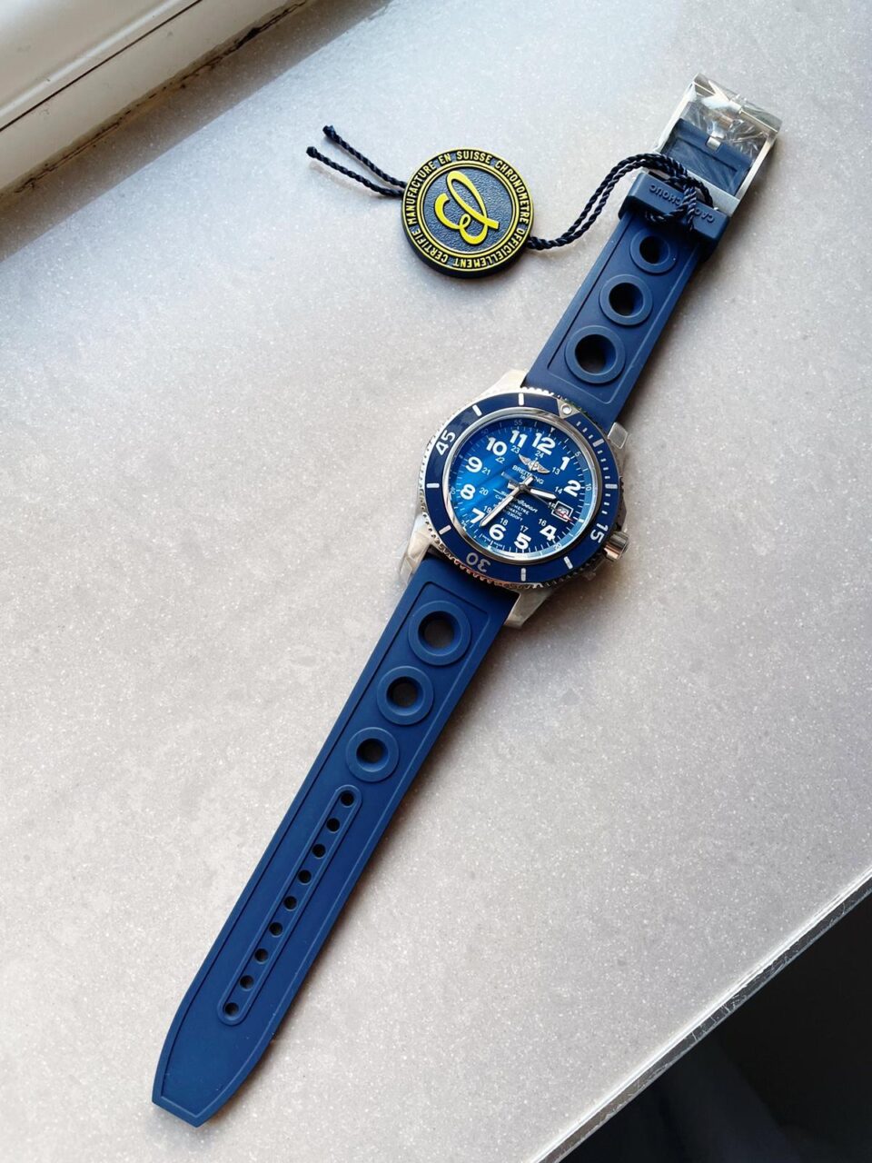 GF Factory 1:1 Breitling SuperOcean II 44mm Best Edition Blue Dial A2824