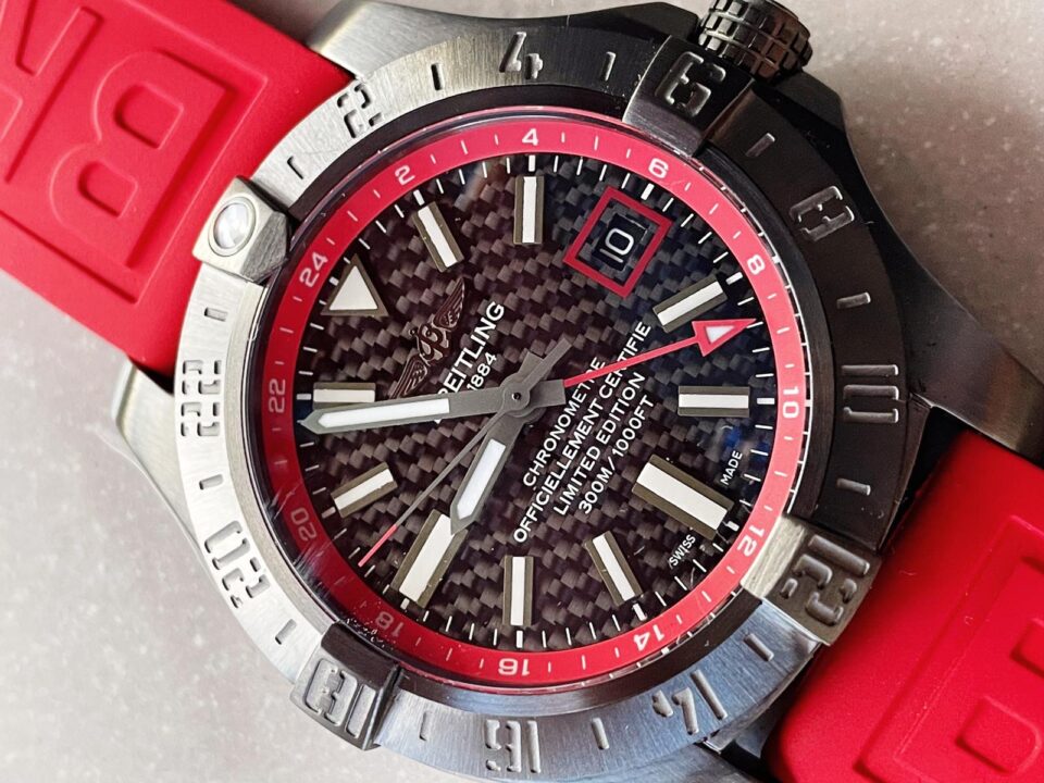 GF Factory 1:1 Breitling Avenger GMT SS Best Edition Black Dial Stick Markers A2836 V2 limited edition