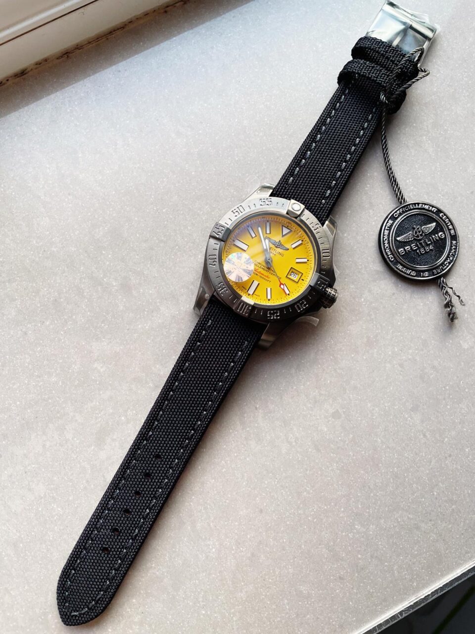 GF Factory 1:1 Breitling Avenger II Seawolf PVD Best Edition Yellow Dial A2824 V2