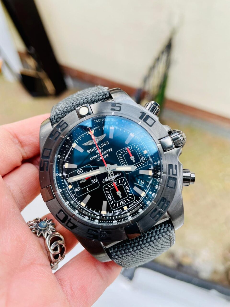 GF Factory 1:1 Breitling Chronomat 44mm Blacksteel Special Edition Black Dial A7750