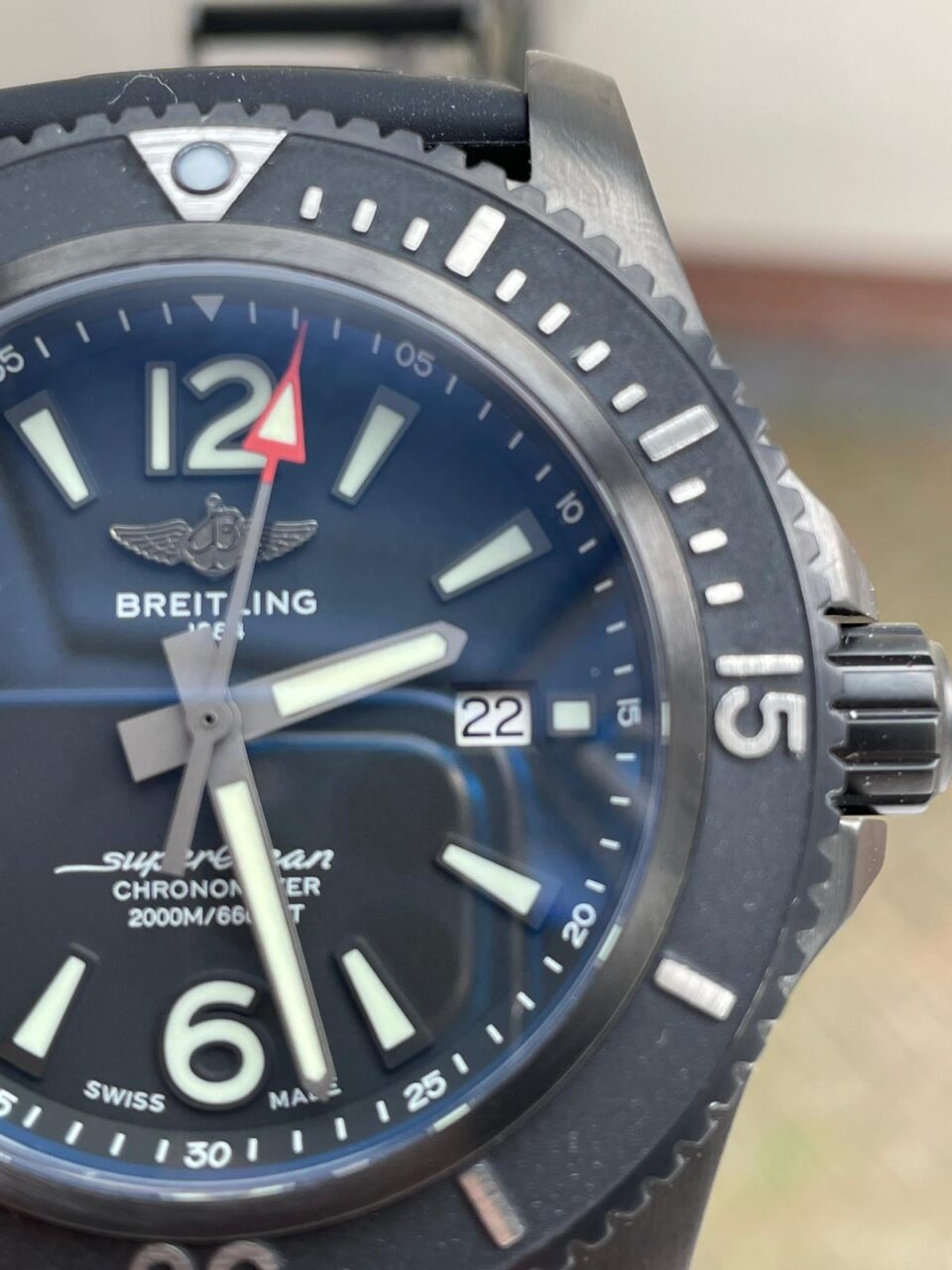 TF Factory 1:1 Breitling Superocean Automatic 44mm Best Edition Black Dial Black Bezel A2824