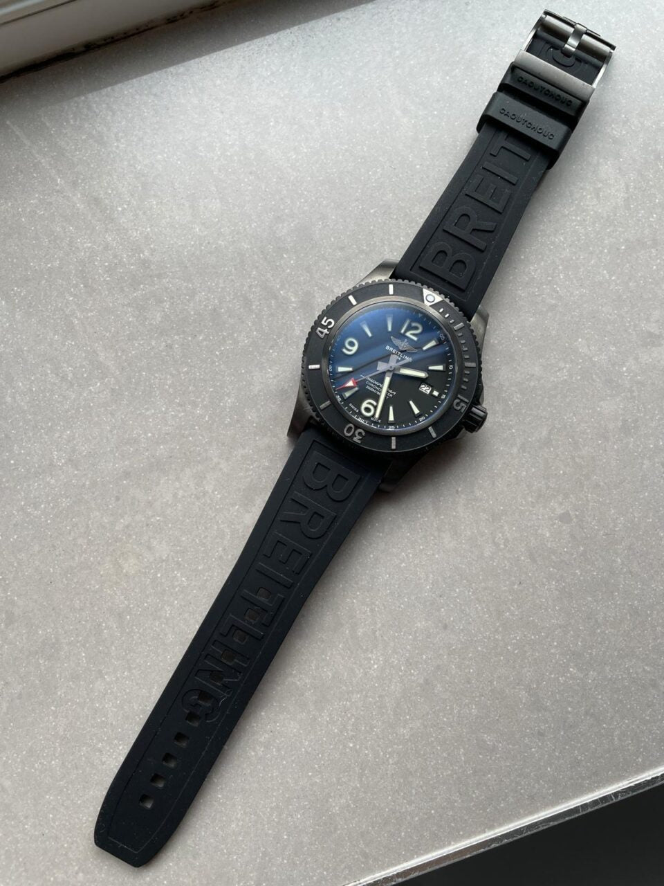 TF Factory 1:1 Breitling Superocean Automatic 44mm Best Edition Black Dial Black Bezel A2824