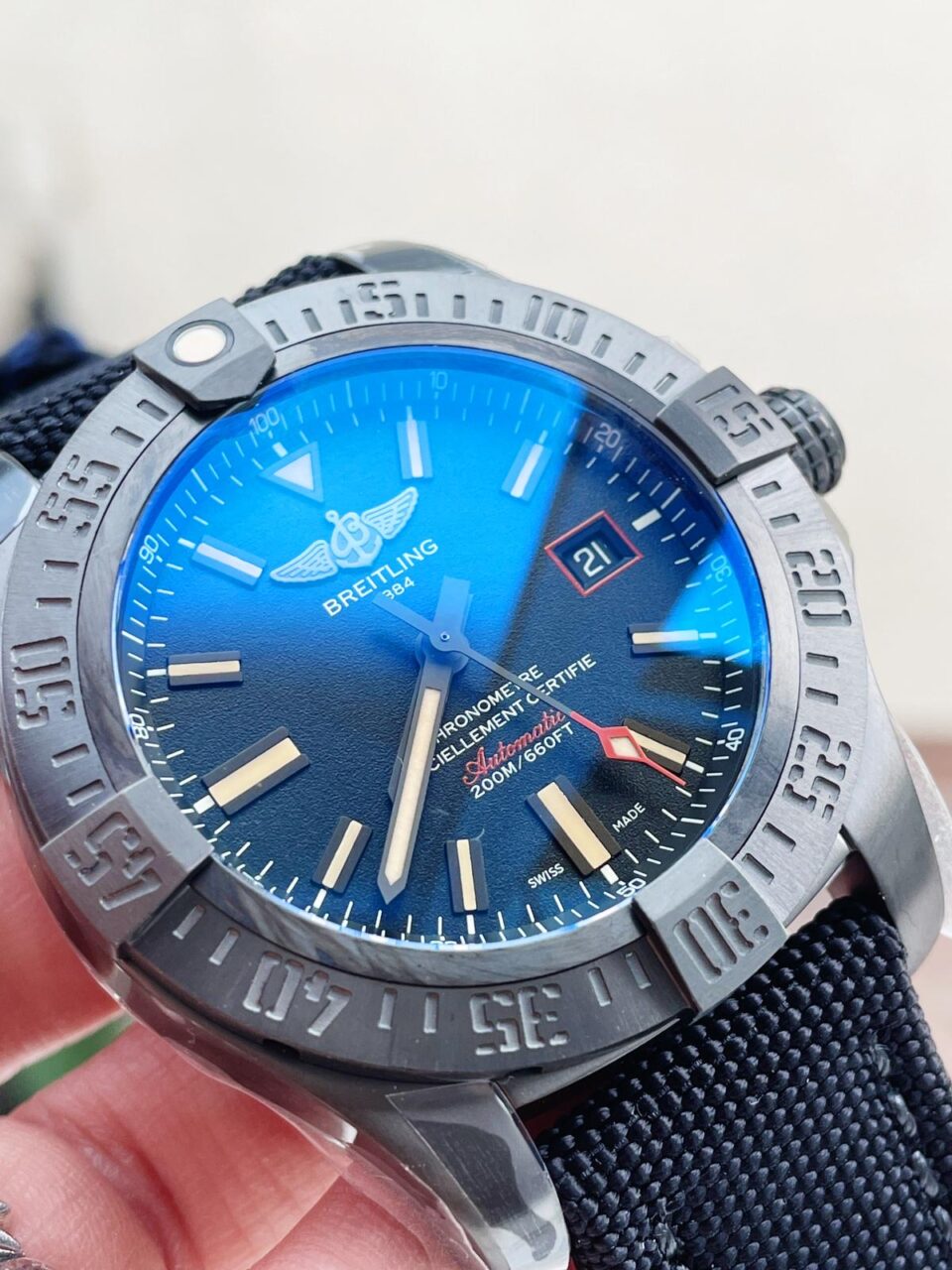 GF Factory 1:1 Breitling AVENGER BLACKBIRD 44MM DLC BEST EDITION TITANIUM CASE BLACK DIAL A2824 V4