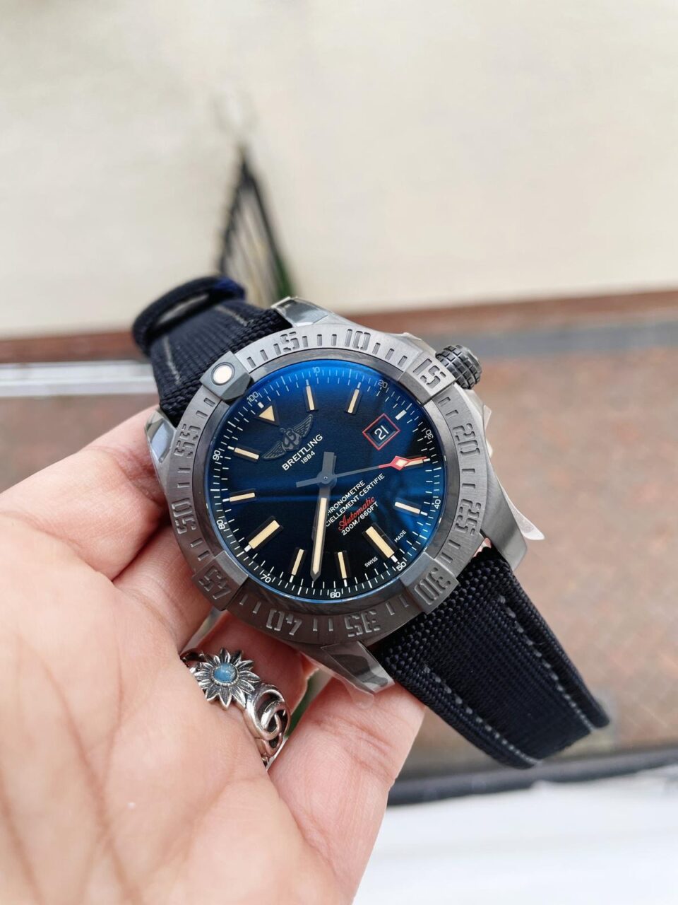 GF Factory 1:1 Breitling AVENGER BLACKBIRD 44MM DLC BEST EDITION TITANIUM CASE BLACK DIAL A2824 V4
