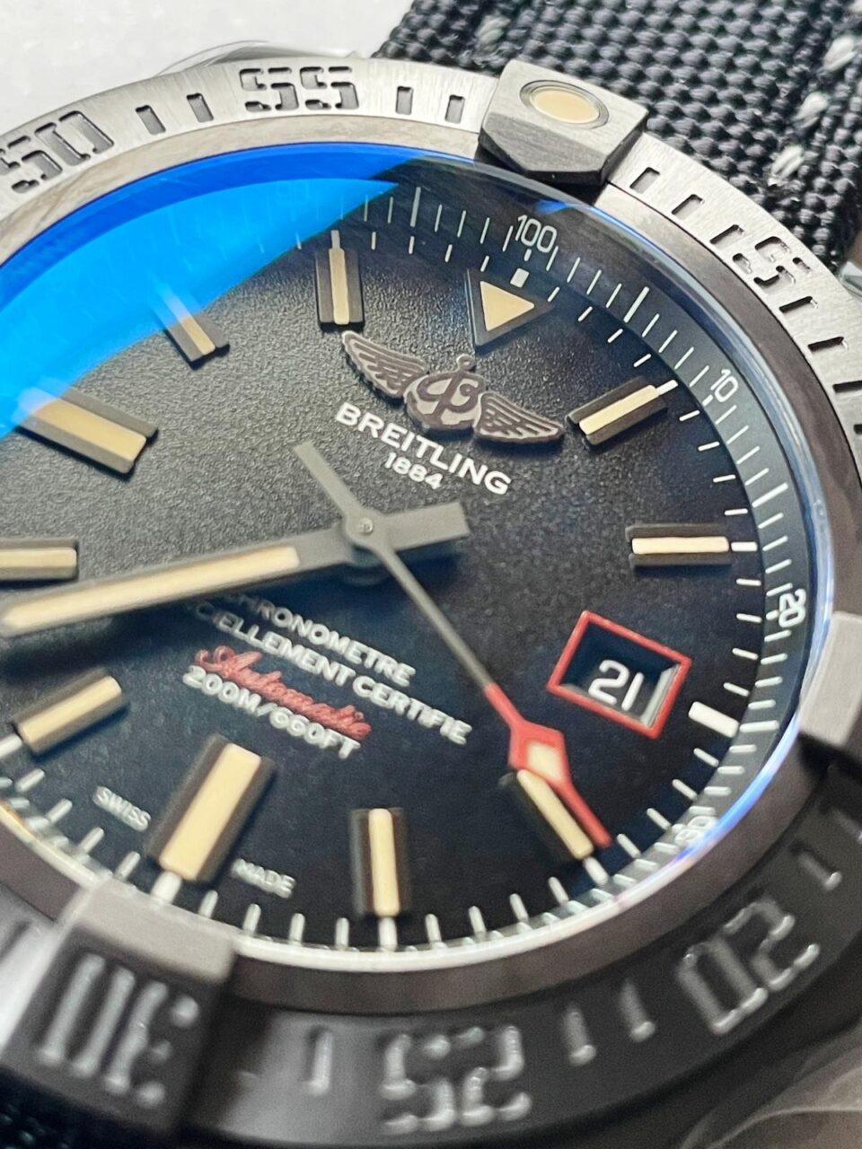 GF Factory 1:1 Breitling AVENGER BLACKBIRD 44MM DLC BEST EDITION TITANIUM CASE BLACK DIAL A2824 V4