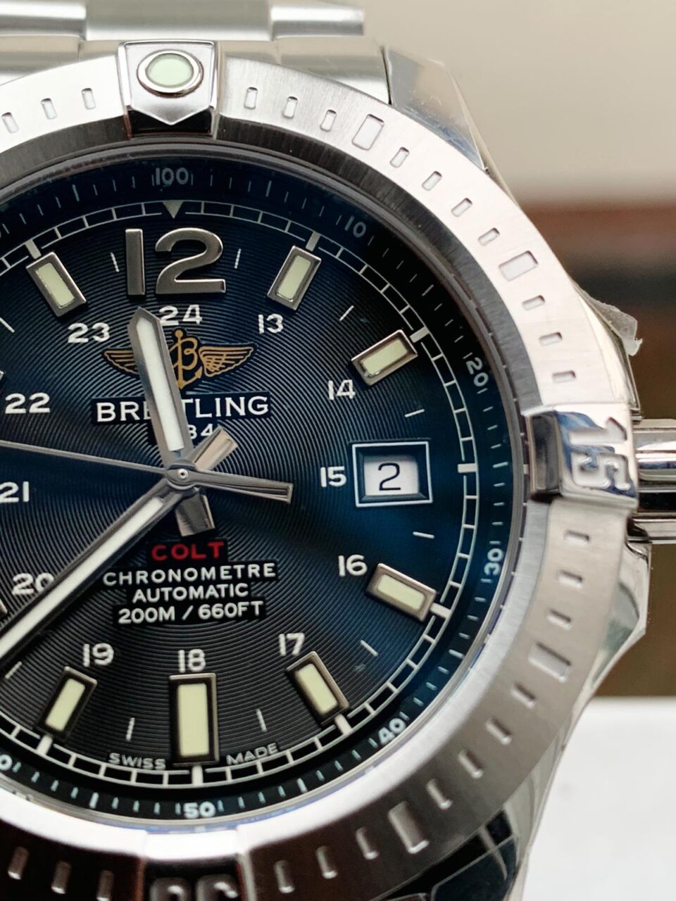 GF Factory 1:1 Breitling Colt Automatic 44mm SS Best Edition BLACK Textured Dial A2824