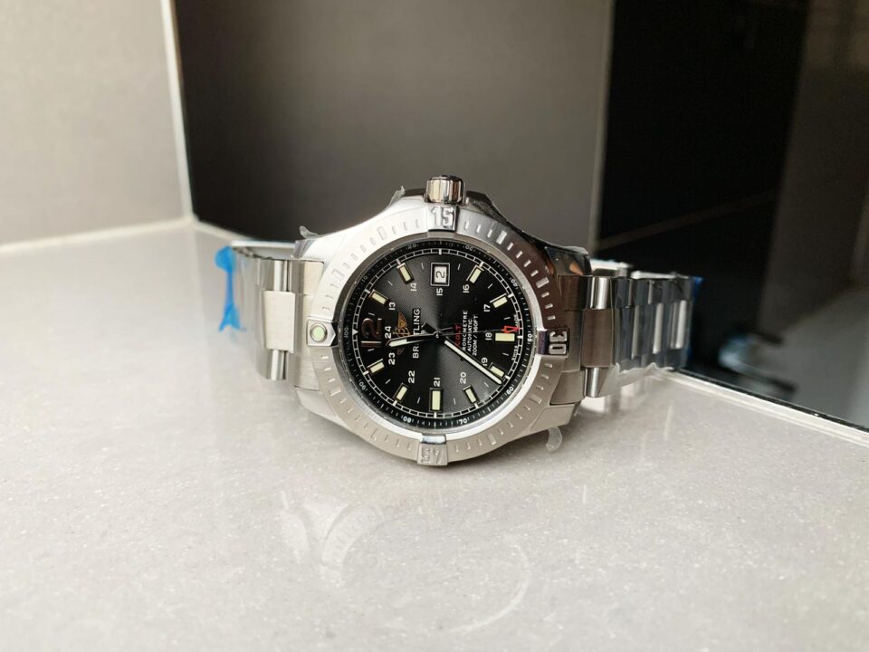 GF Factory 1:1 Breitling Colt Automatic 44mm SS Best Edition BLACK Textured Dial A2824