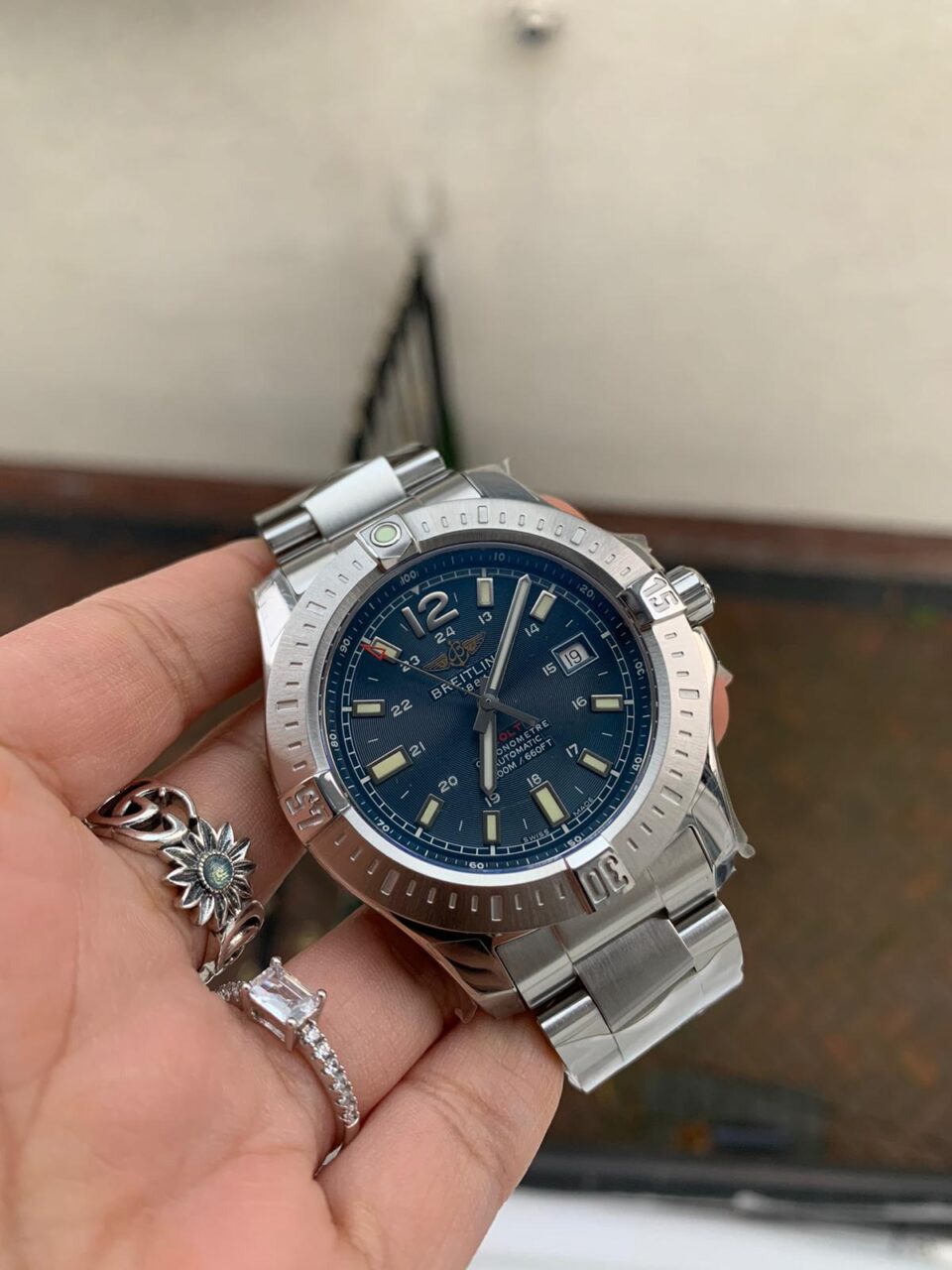 GF Factory 1:1 Breitling Colt Automatic 44mm SS Best Edition BLUE Textured Dial A2824