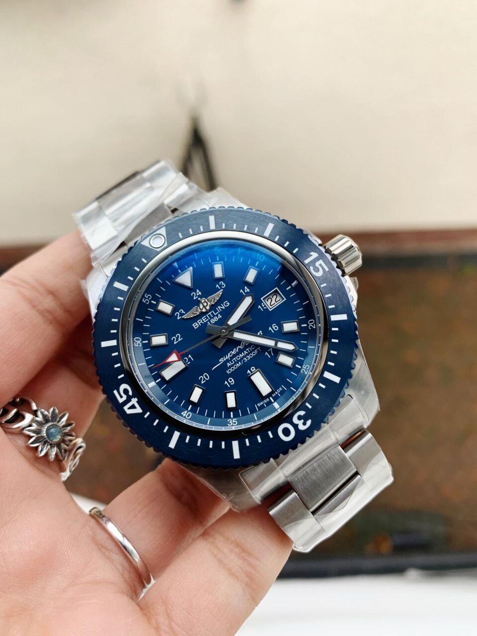 GF Factory 1:1 Breitling Superocean 44mm Special Best Edition Blue Dial A2824