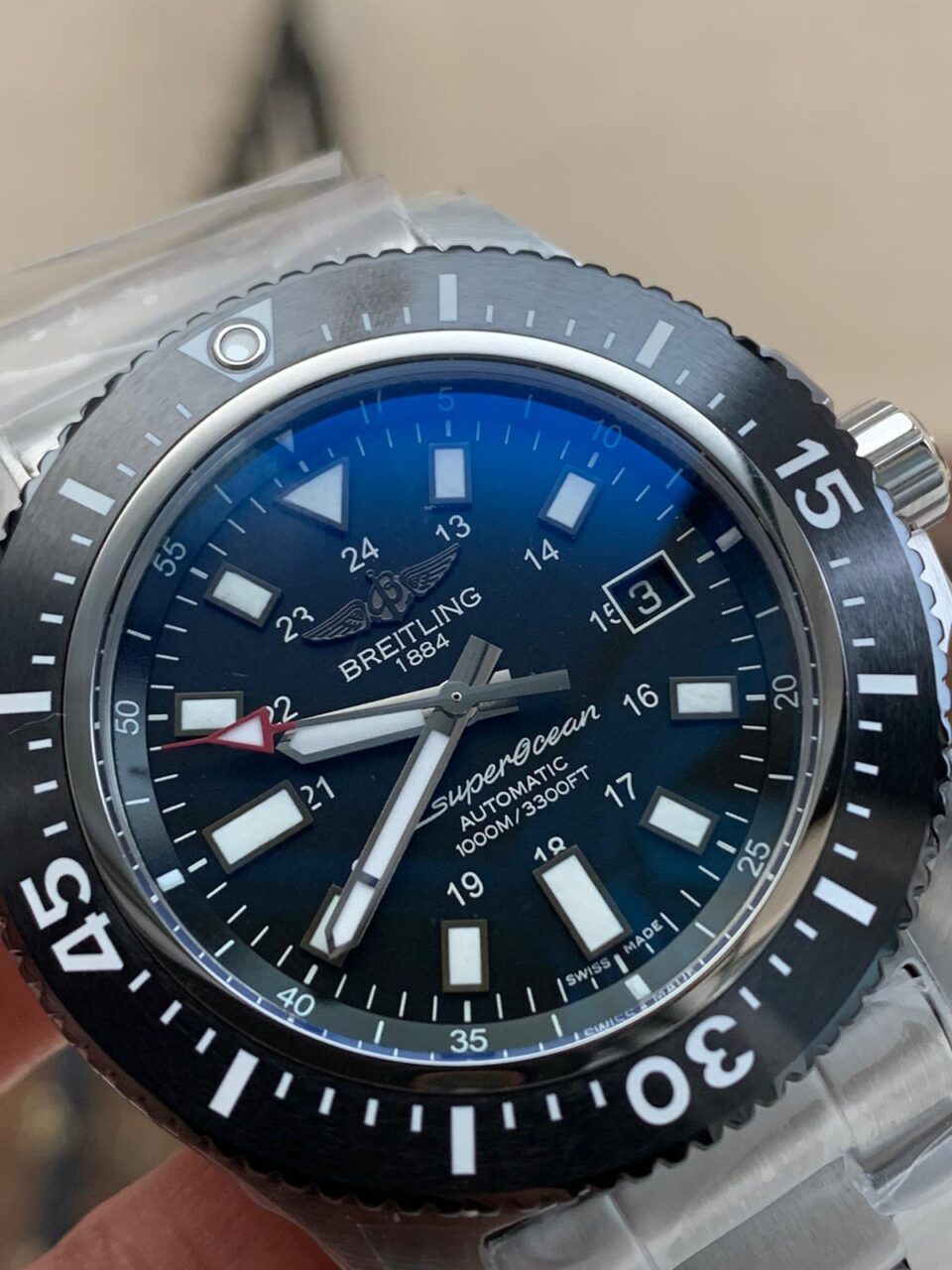 GF Factory 1:1 Breitling Superocean 44mm Special SS Best Edition Black Dial A2824