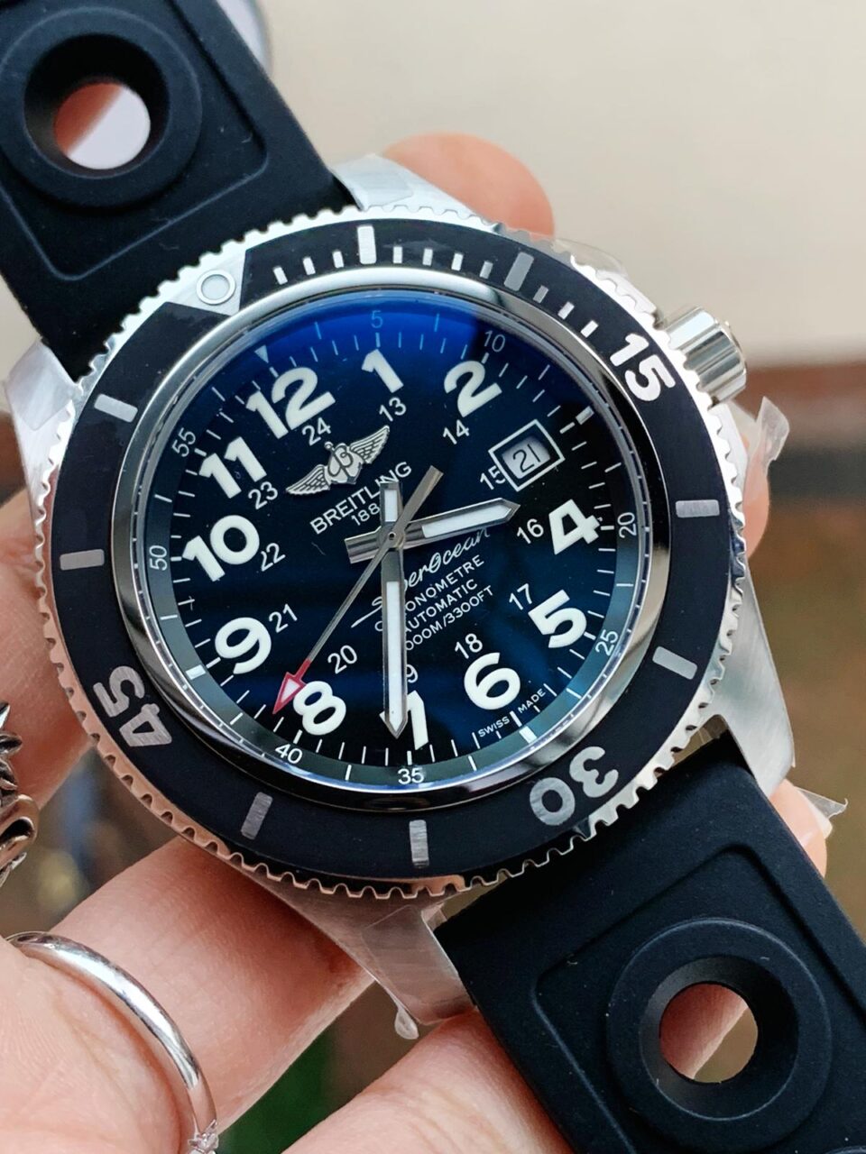 GF Factory 1:1 Breitling SuperOcean II 44mm Best Edition Black Dial A2824