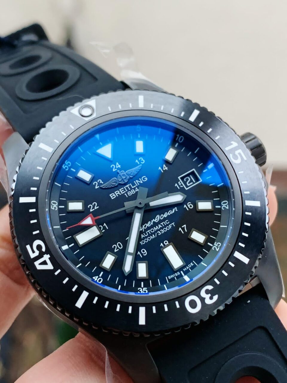 GF Factory 1:1 Breitling Superocean 44mm Special PVD Best Edition Black Dial