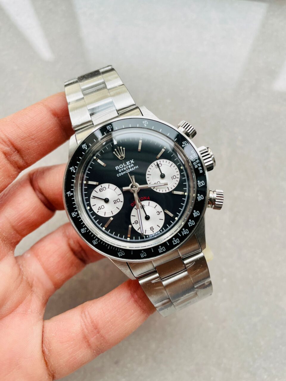 VINTAGE Rolex Daytona 6263 SS Black Dial 2 on Bracelet Venus 75
