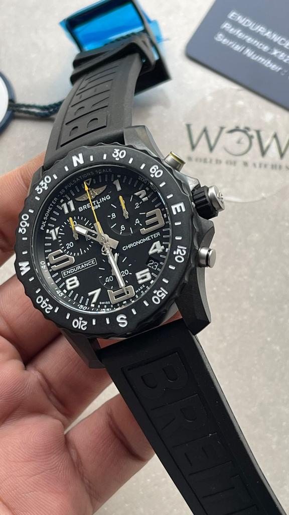 OGF Factory 1:1 Breitling Endurance pro 44mm Army black dial black Rubber Strap quartz movement