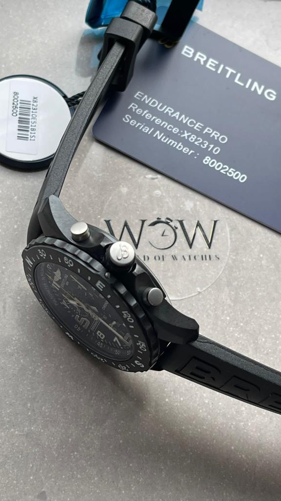 OGF Factory 1:1 Breitling Endurance pro 44mm Army black dial black Rubber Strap quartz movement