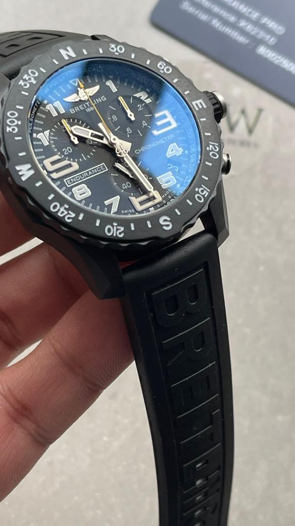 OGF Factory 1:1 Breitling Endurance pro 44mm Army black dial black Rubber Strap quartz movement