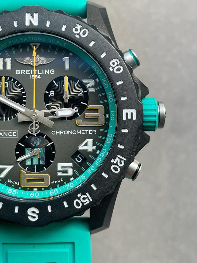 OGF Factory 1:1 Breitling Endurance pro 44mm Army gray dial tiffany Rubber Strap quartz movement
