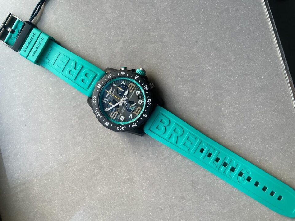 OGF Factory 1:1 Breitling Endurance pro 44mm Army gray dial tiffany Rubber Strap quartz movement