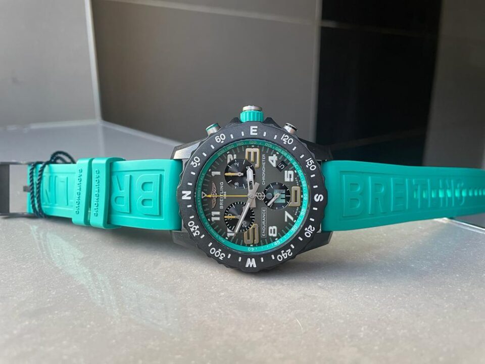 OGF Factory 1:1 Breitling Endurance pro 44mm Army gray dial tiffany Rubber Strap quartz movement
