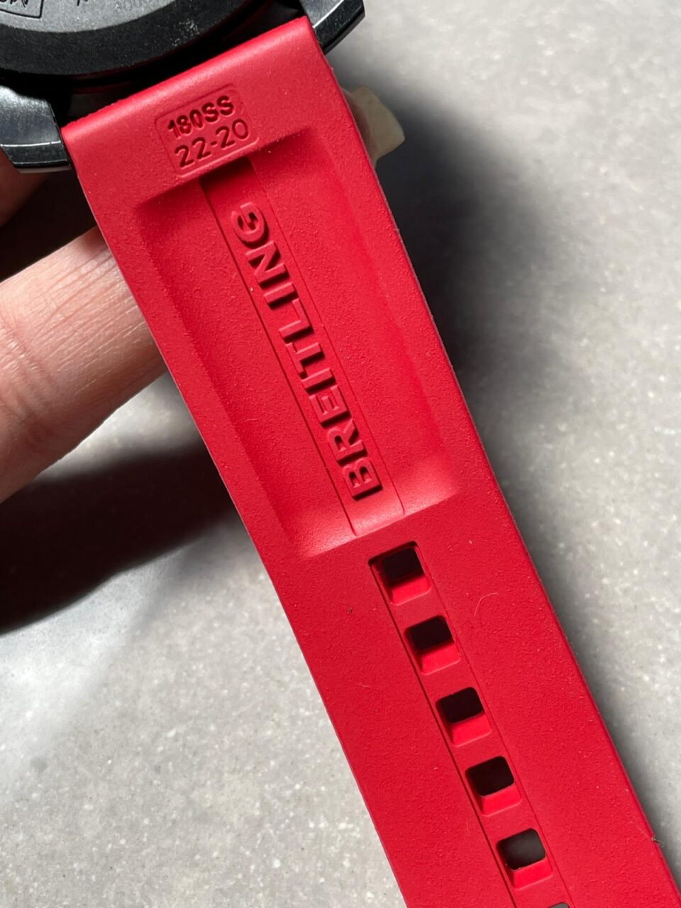OGF Factory 1:1 Breitling Endurance pro 44mm Black dial Red Rubber Strap quartz movement