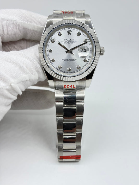 Rolex Datejust II 41 Silver Diamond Dial Ref.116334