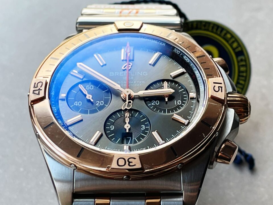 GF Factory 1:1 Breitling Chronomat Two Tone Bracelet Watches A7750